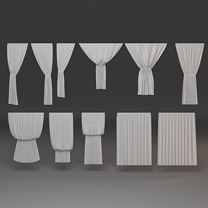 3d model of curtains