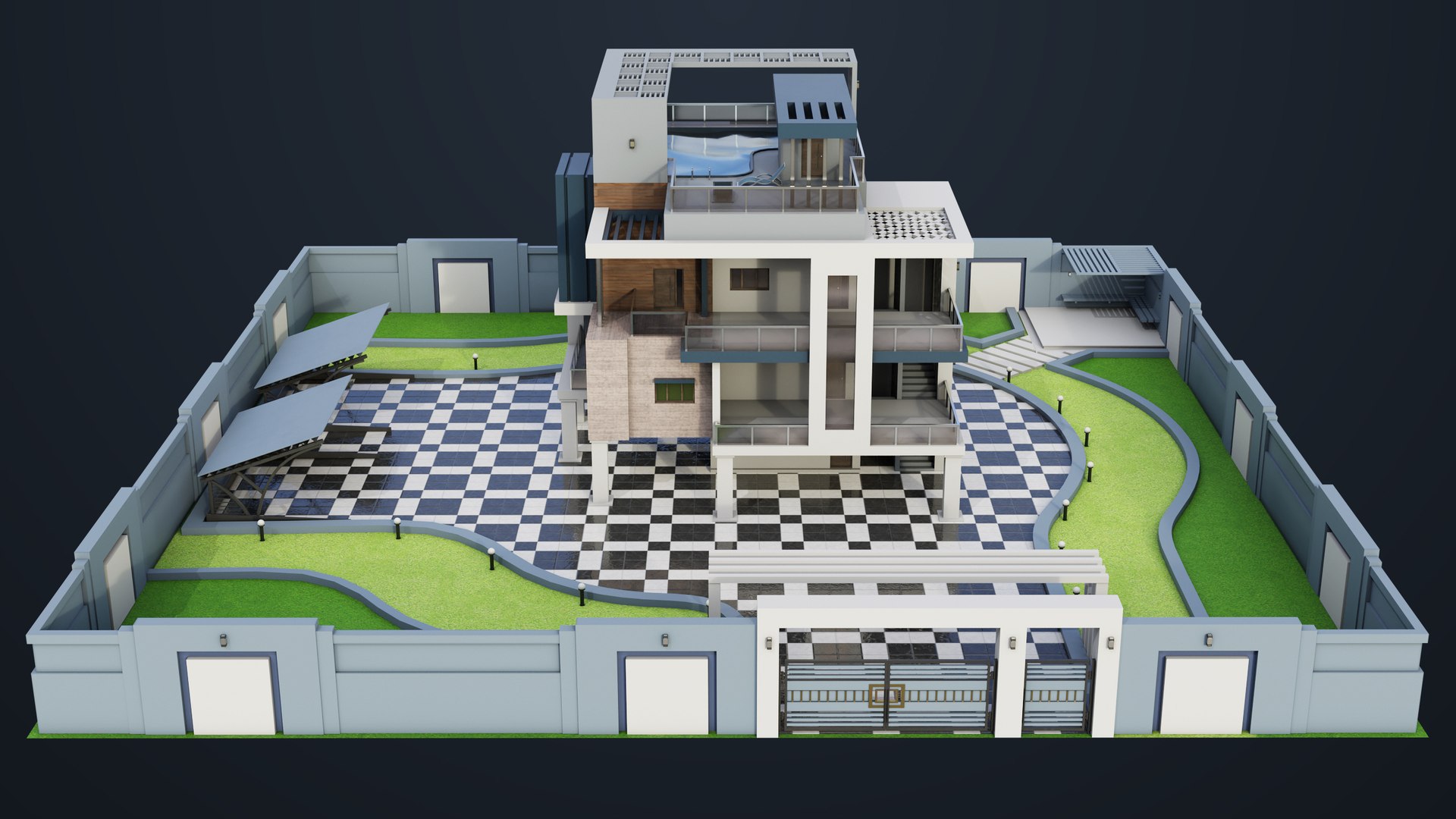 3D Modern Villa House02 with Compound All PBR Unity UE Textures Included https://p.turbosquid.com/ts-thumb/cq/ZU4yMd/NU/bangalow02_00002/jpg/1697685425/1920x1080/fit_q87/3a0d85c85393c52735d1f3bb0f1b8ff1f6c003e4/bangalow02_00002.jpg
