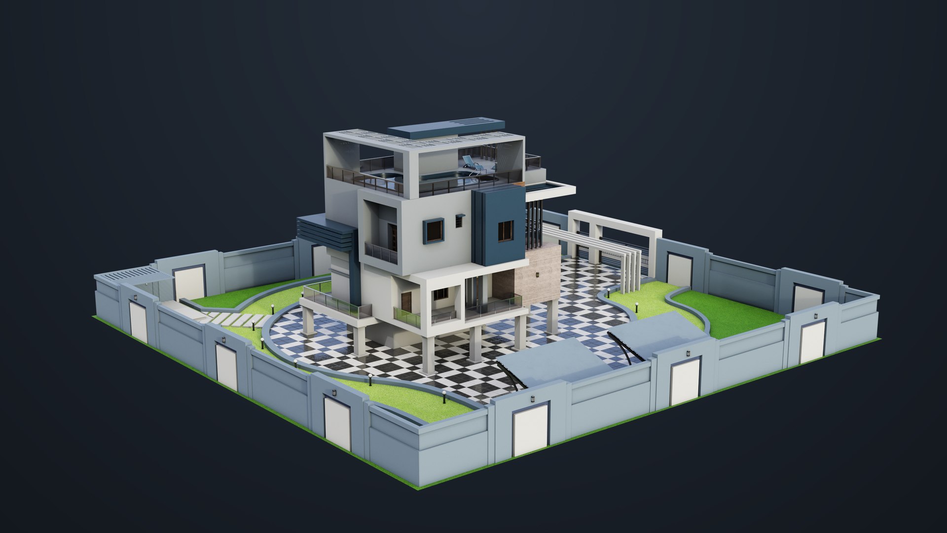 3D Modern Villa House02 with Compound All PBR Unity UE Textures Included https://p.turbosquid.com/ts-thumb/cq/ZU4yMd/Xm/bangalow02_00031/jpg/1697685460/1920x1080/fit_q87/8b5c5f4b28063f8d1f1ed37d16196c1cf03ceff8/bangalow02_00031.jpg