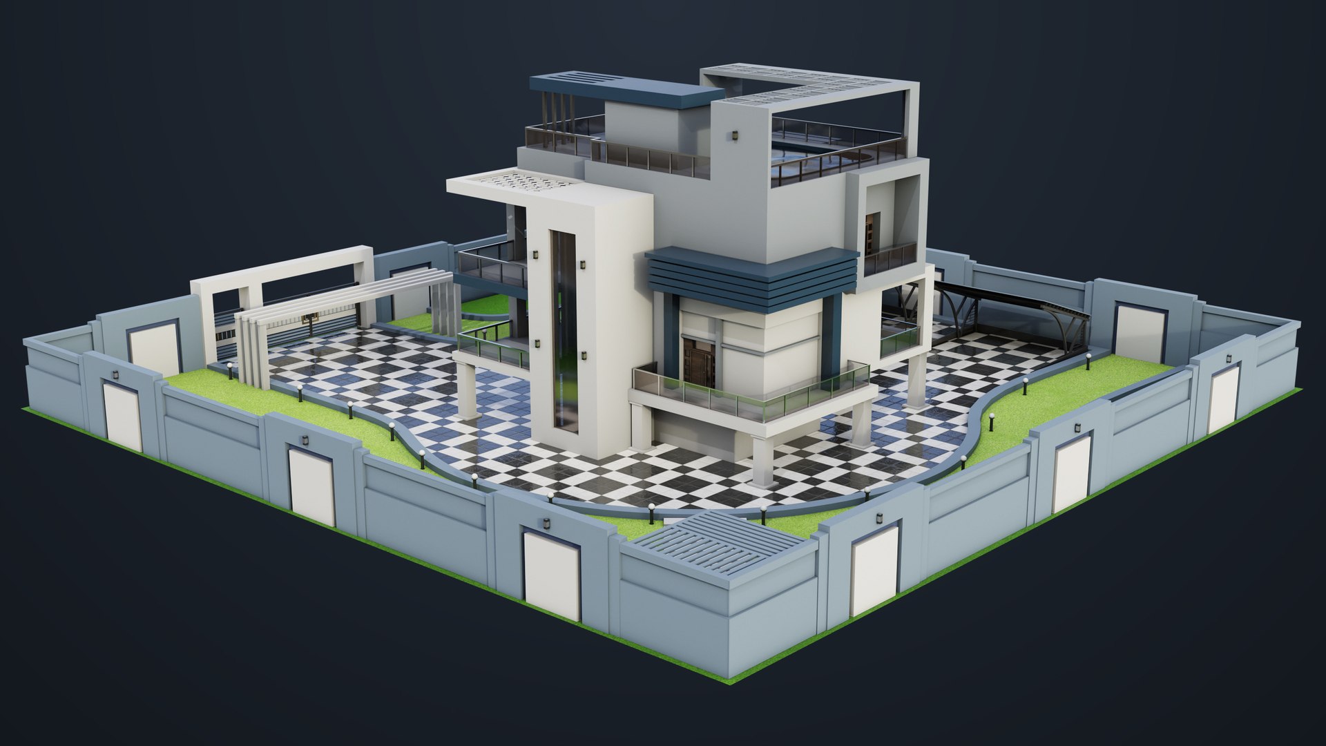 3D Modern Villa House02 with Compound All PBR Unity UE Textures Included https://p.turbosquid.com/ts-thumb/cq/ZU4yMd/vR/bangalow02_00004/jpg/1697685429/1920x1080/fit_q87/6f5c9dc2ad84be429a117ffab7669eb1b2a6f526/bangalow02_00004.jpg