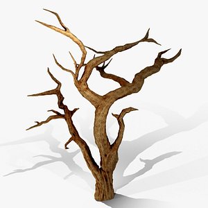 3D model spooky acacia tree animation