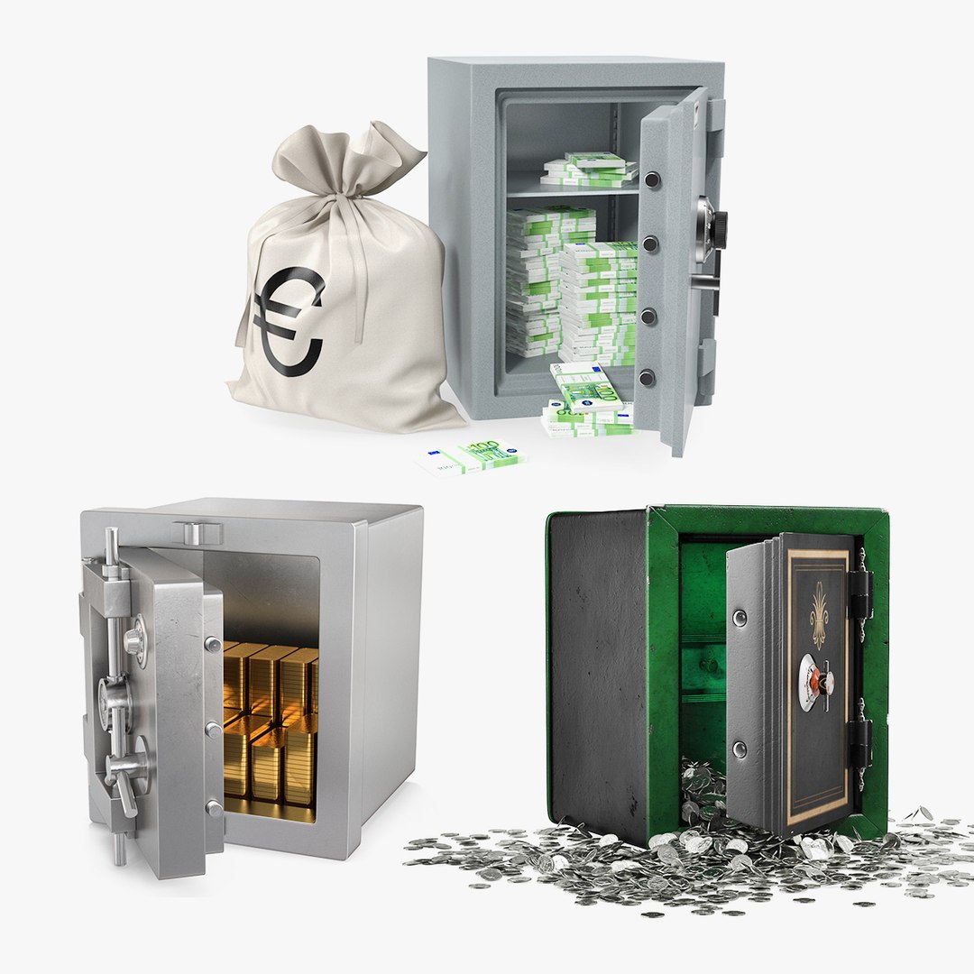 Safes with Cash Collection 3D model preview