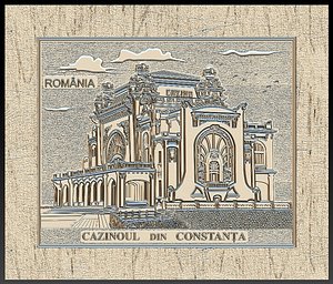 Casino Constanta Romania STL for CNC Router 3D model emboss die foil