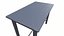3D Simple Old Metal Table Low-poly PBR model