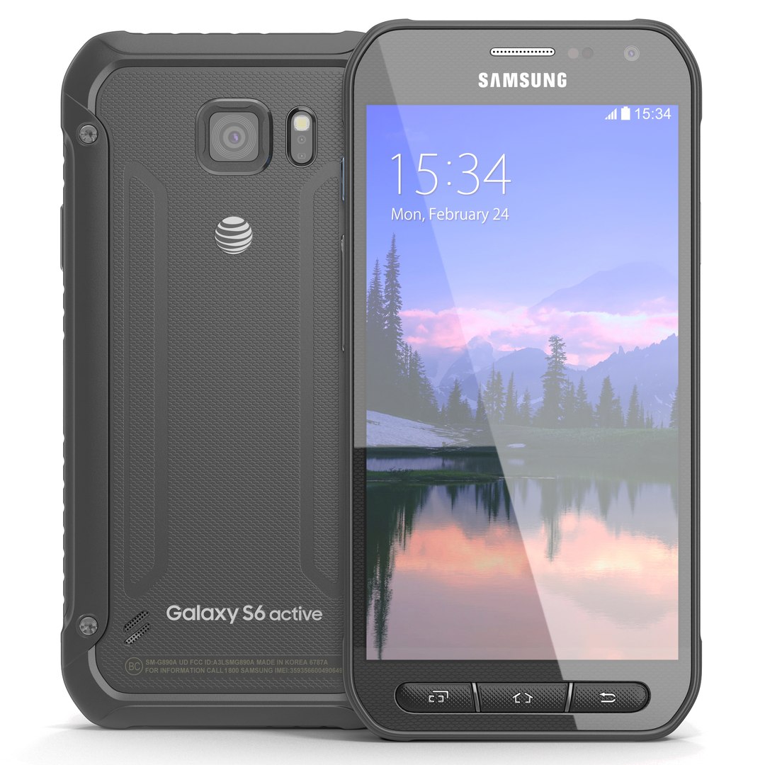 Samsung Galaxy S6 Active Gray 3D model preview