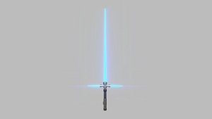 3D Star Wars Lightsaber Crossguard 02 Blue - SciFi Weapon