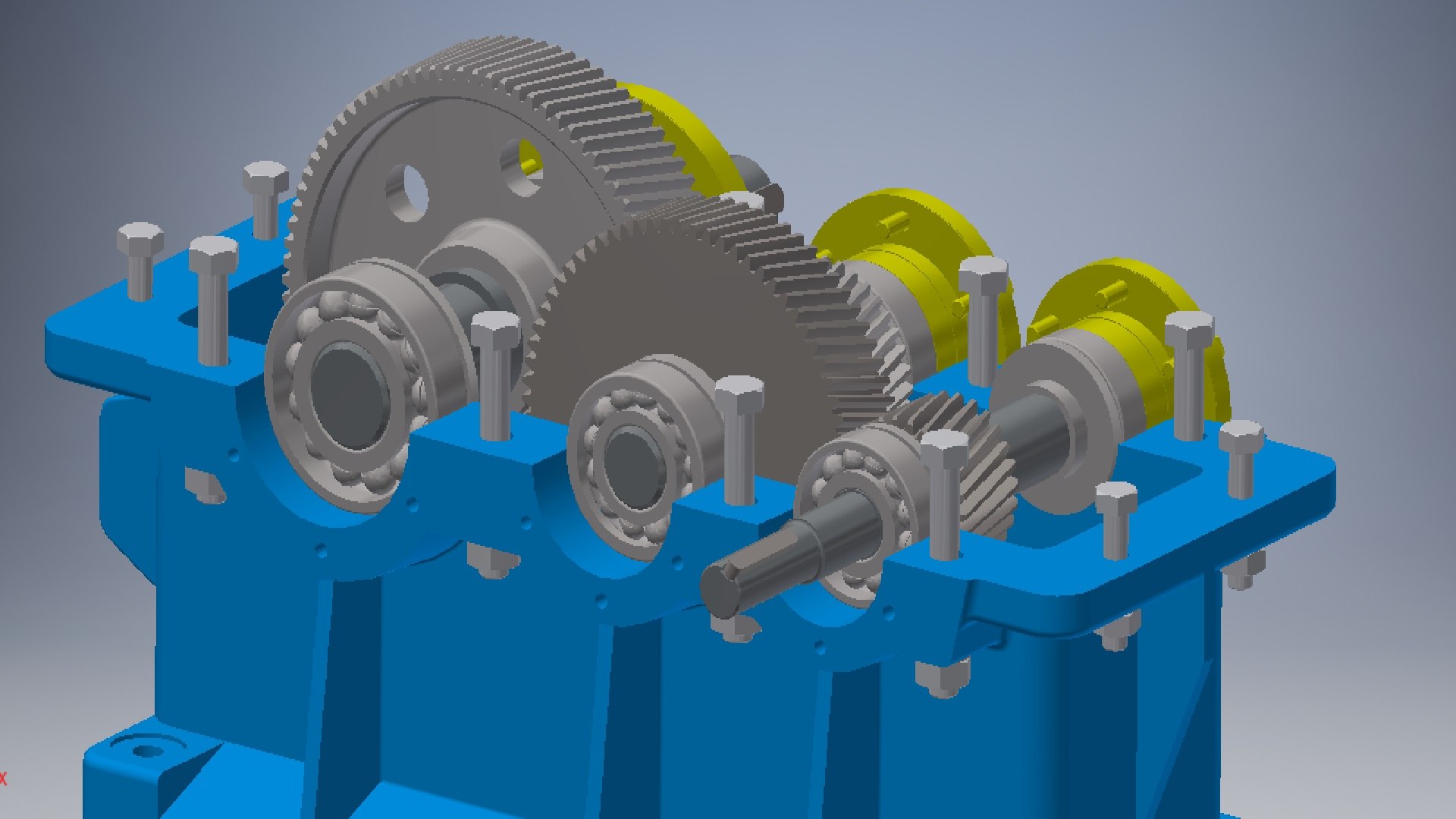 3D Twostage Gearbox 3 D Model TurboSquid 2079330