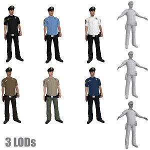 Police officer LOD's Pack Rigged