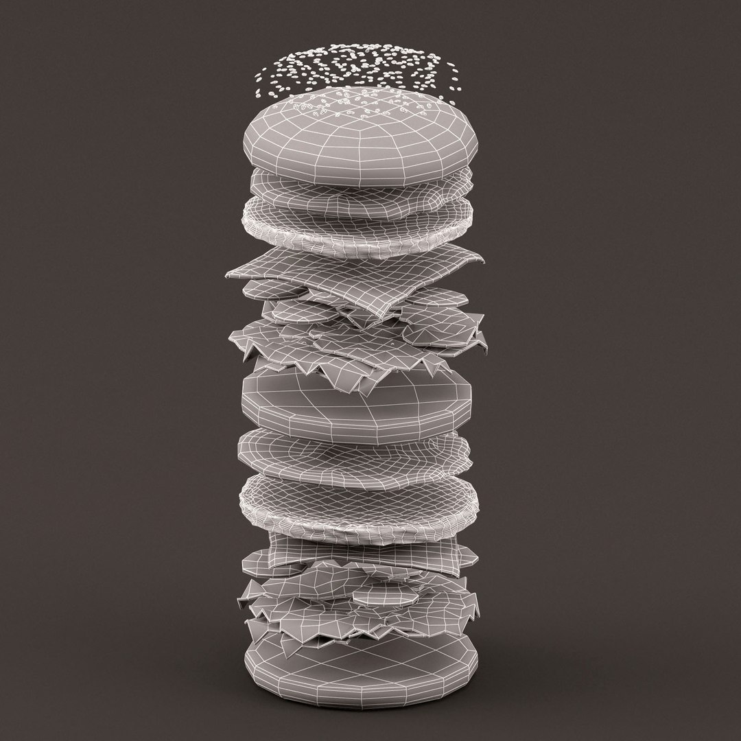 3d Burger 01 Model