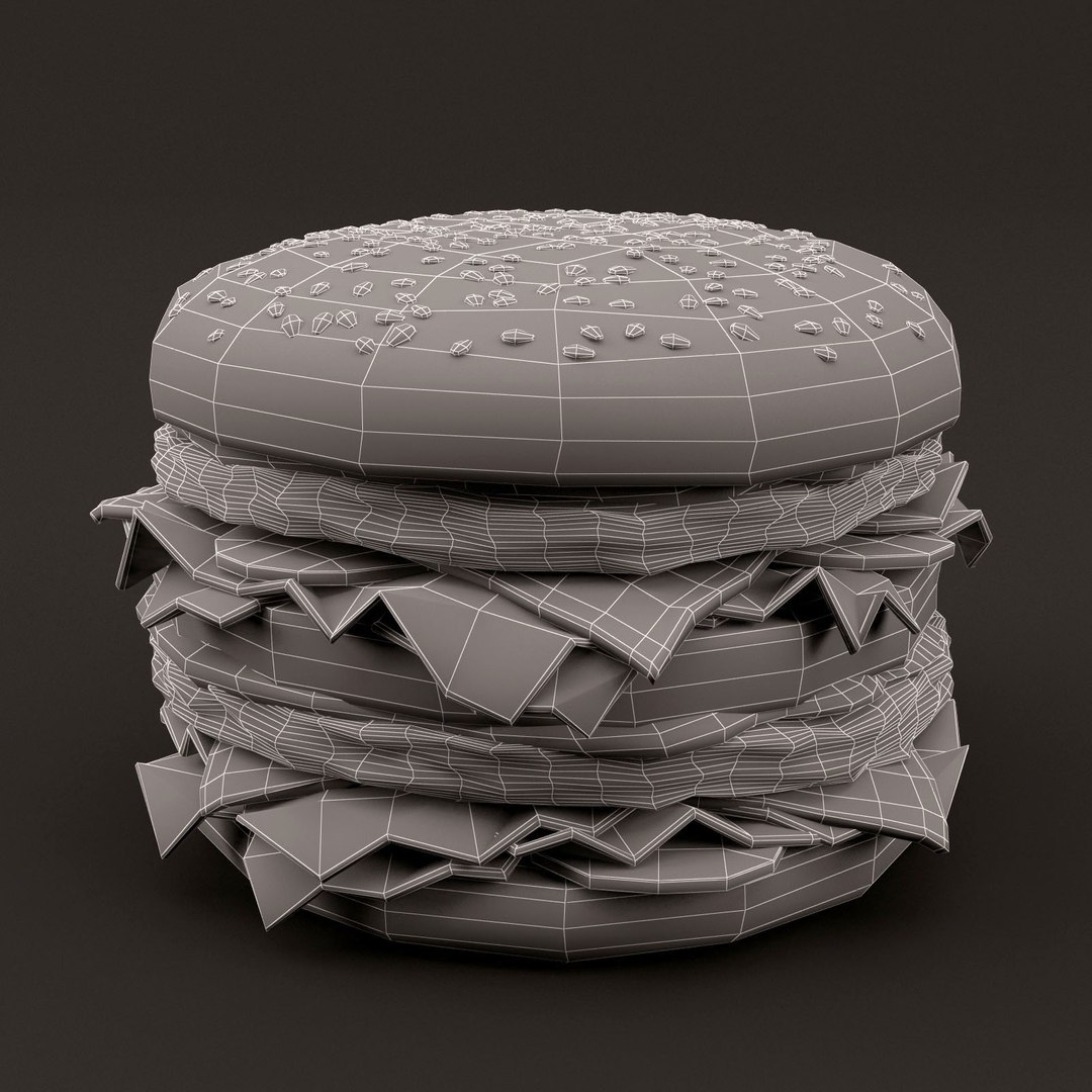 3d Burger 01 Model