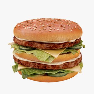 3d burger 01 model