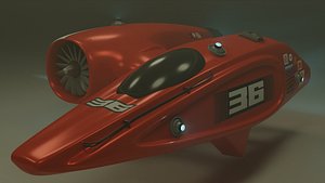 Sci-fi Racing Space Ship