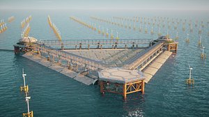 3D Offshore Wind-Solar-Tidal Hybrid Energy Platform