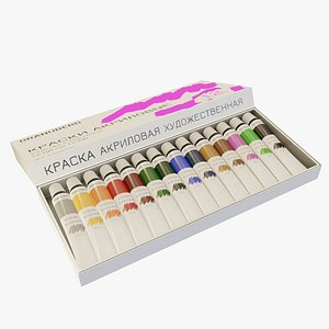 Oil Paint Tubes Set