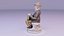 Old man statue high-poly 3D model