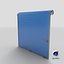 Blue Closed Shutter Rolling Door model