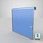 Blue Closed Shutter Rolling Door model