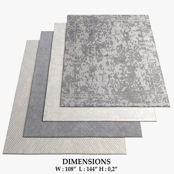 Restoration hardware rugs 56 model TurboSquid 1279099