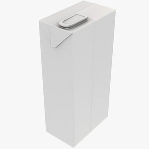 3D Milk Carton Box 3 Clay model