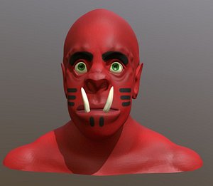 3D orc head model
