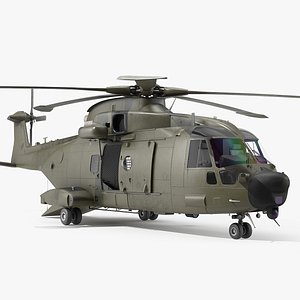 3D medium lift military helicopter