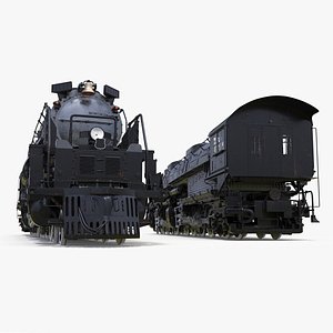 Worn Locomotive Rigged for Cinema 4D 3D model