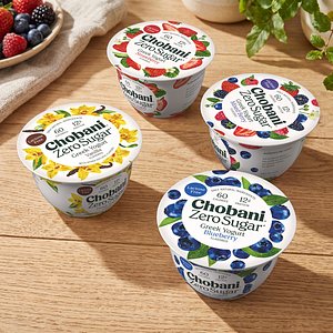 3D Chobani Zero Sugar Greek Yogurt Cup Variety Set model