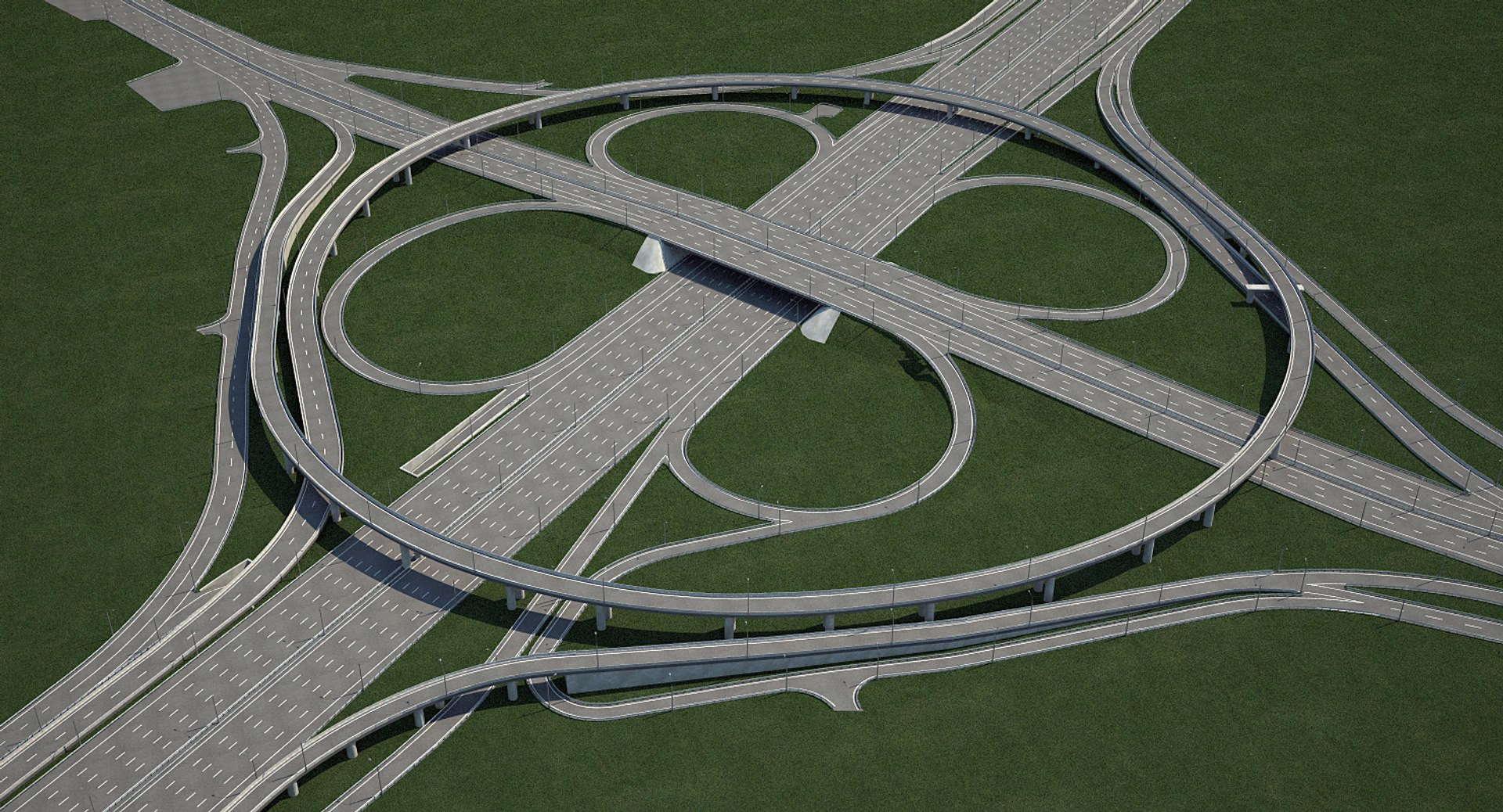 Highway Road Junction Model | 1144309 | TurboSquid