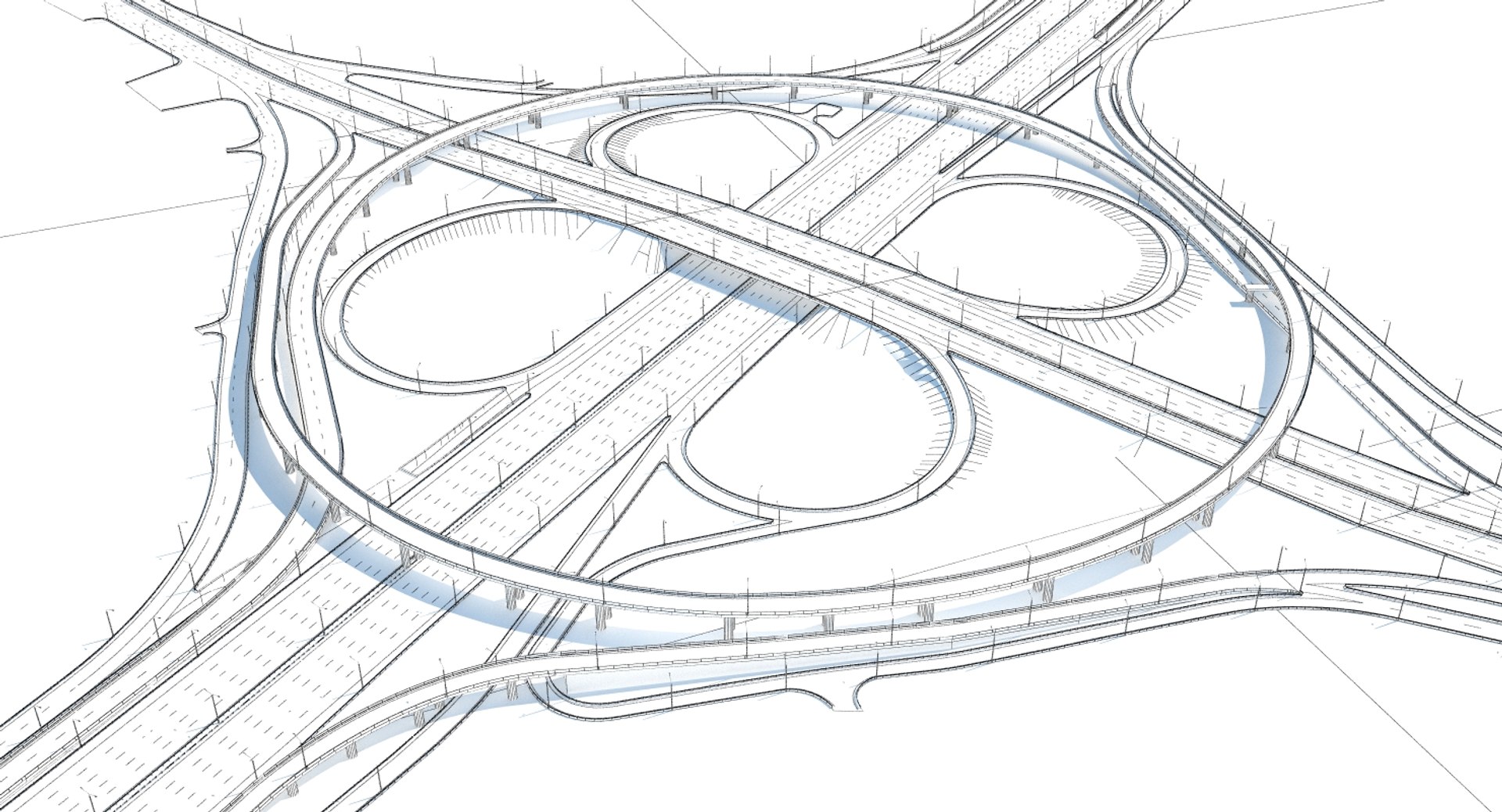 Highway Road Junction Model | 1144309 | TurboSquid