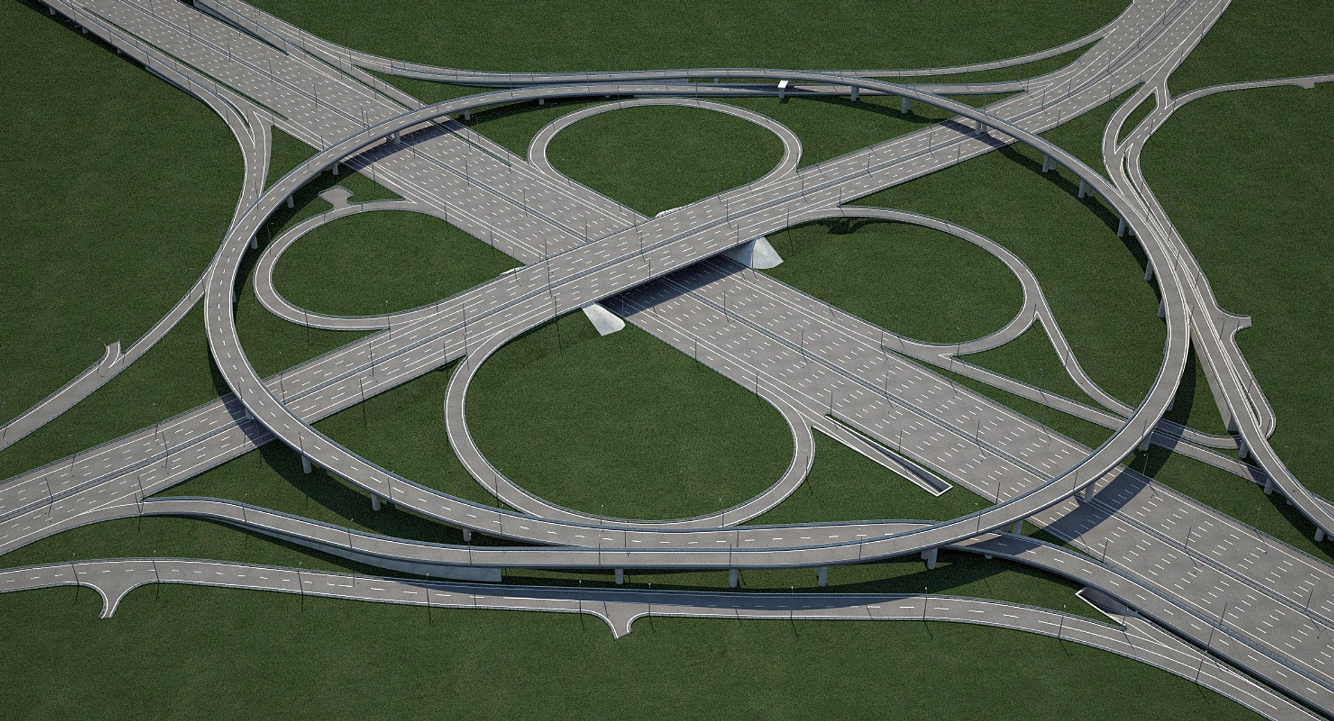 Highway Road Junction Model | 1144309 | TurboSquid