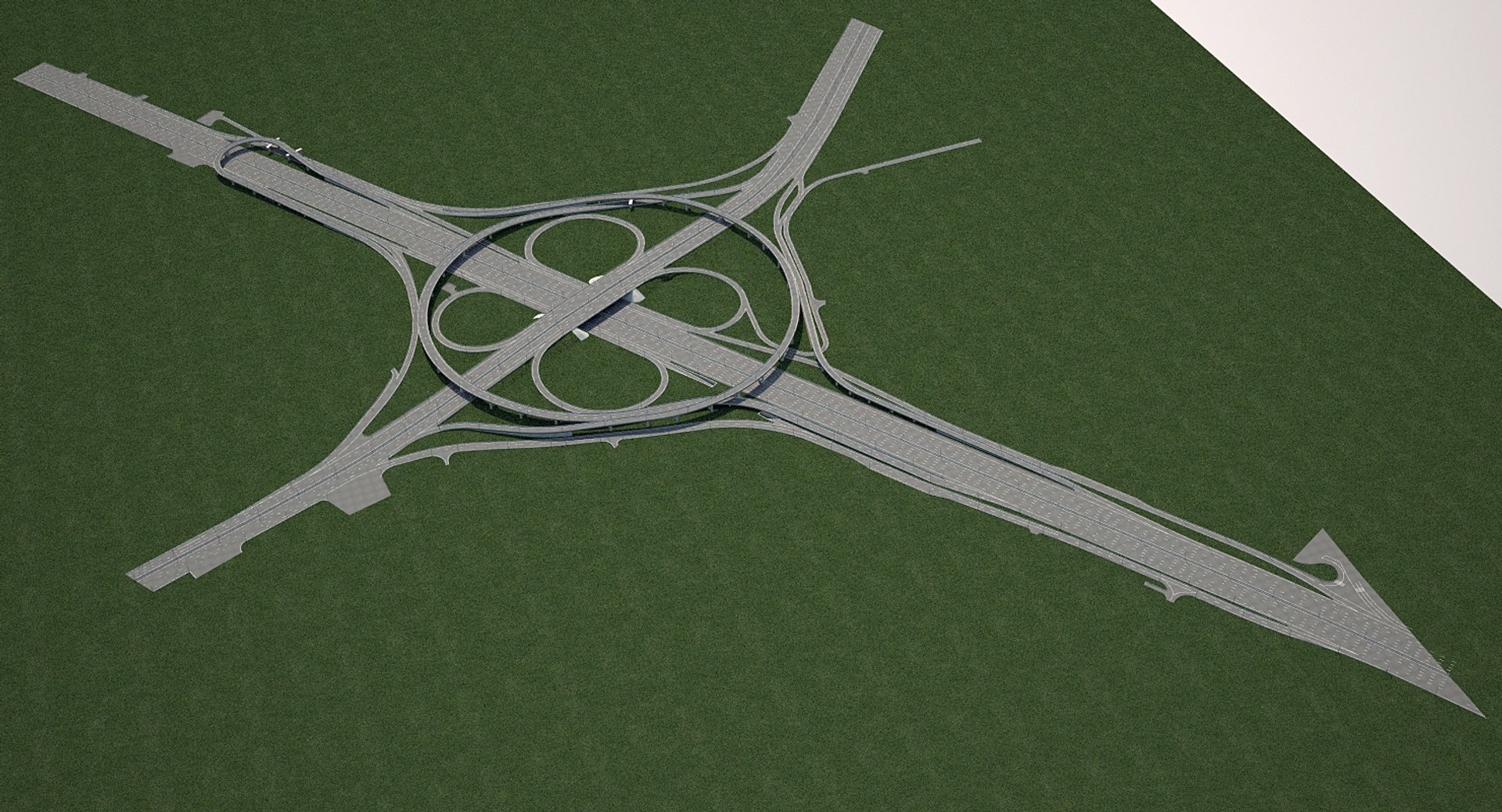 Highway Road Junction Model | 1144309 | TurboSquid