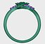Ring Rose Flower with stones 10