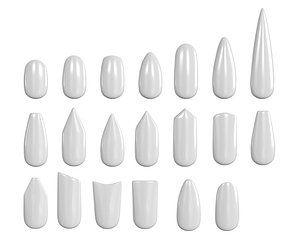 3D Nails Types Set PBR