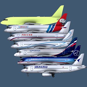 Sukhoi Superjet 100 - Base + 6 Liveries(1)