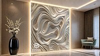 modern panel wall decor set wall relief mural CNC 133