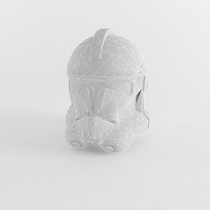 Star Trooper Wars Helmet Armor Low-poly 3D model