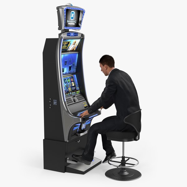 man gambling slot machine 3D