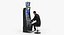 Man Gambling at Slot Machine Rigged with Fur 3D Model