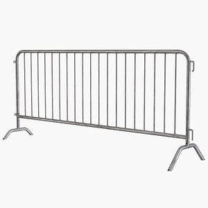 crowd control barrier pbr 3D model