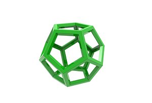 3D wireframe dodecahedron