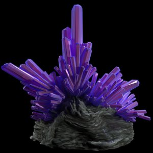 3d blue crystal model