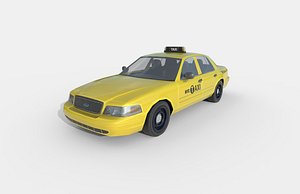 Low Poly Car - New York Taxi 2005 3D