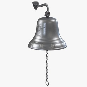 silver altar bell angel 3D model