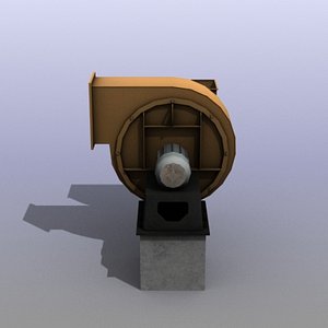 low-poly ventilation engine 3d max