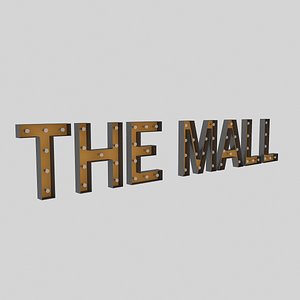 3D mall sign bulb