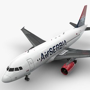 3D AirbusA319-100AIR SERBIAL1401 model