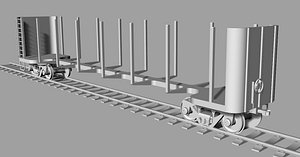 wagon trees 3d 3ds