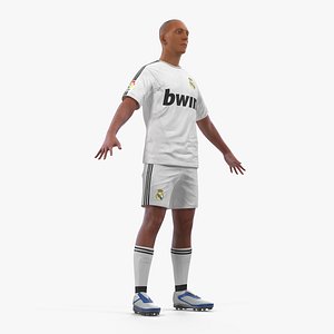 3D model soccer football player real