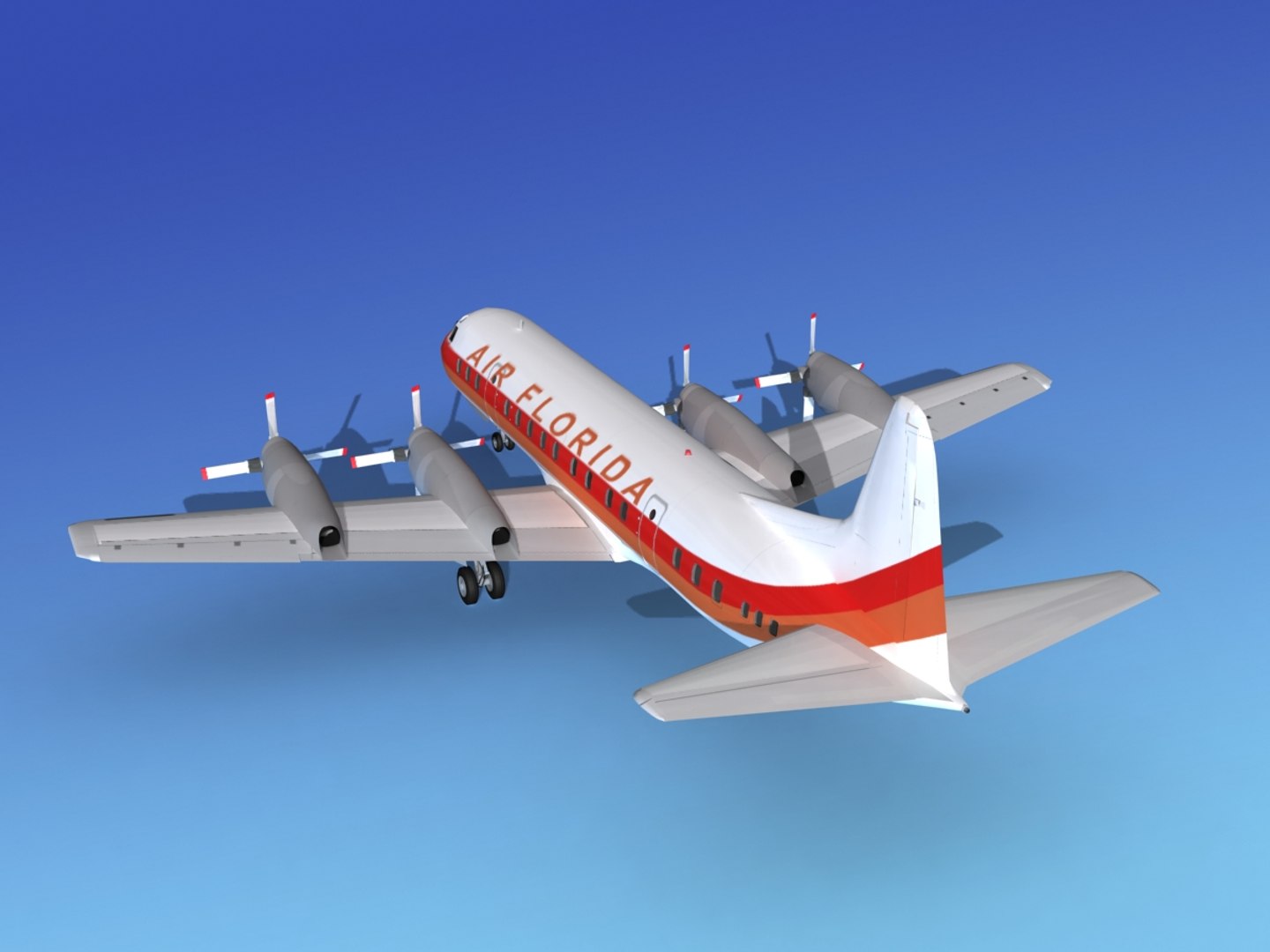 propellers electra lockheed 3d model