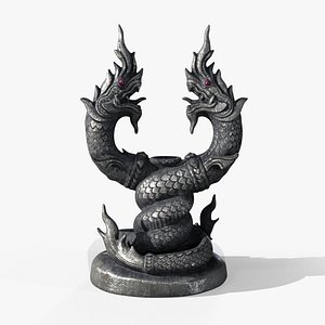 Thailand Naga Statue 3D